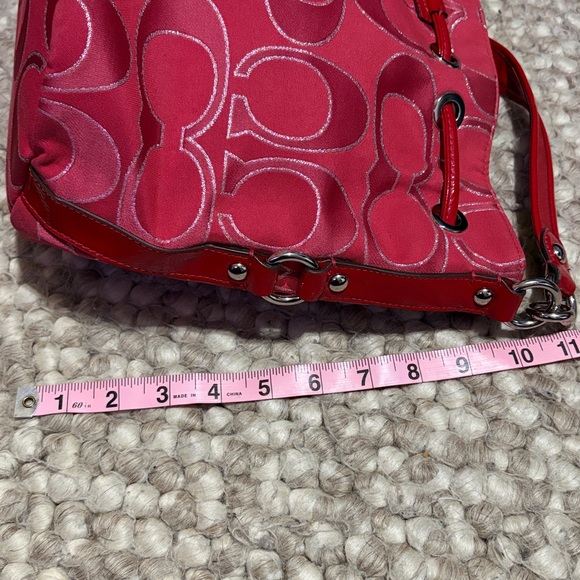 Coach Pink Signature Shoulder Bag - Picture 14 of 16